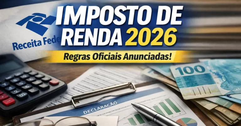 imposto de renda 2026 declaração receita federal documentos calculadora dinheiro